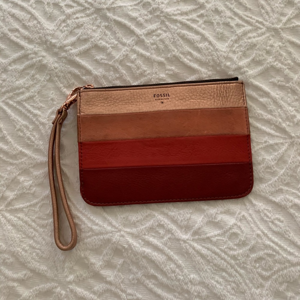 Fossil Ombré Rose Gold/Pink/Red Wristlet